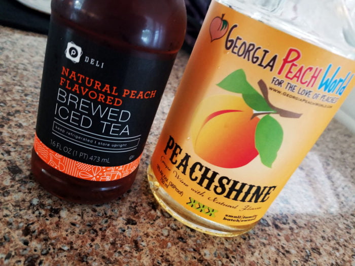 Peach Tea and Peach Moonshine Bottles